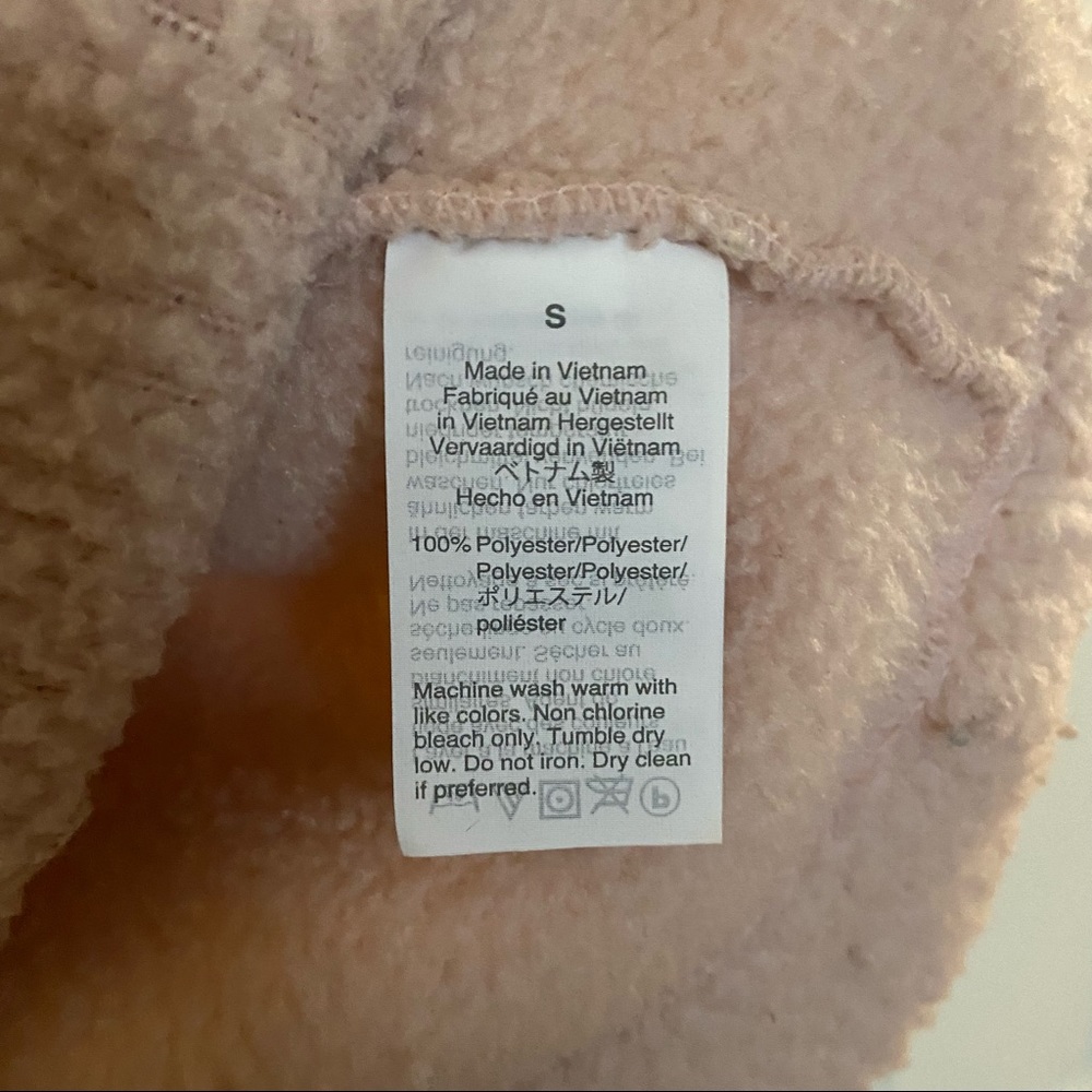 J. Crew Polartec Pink Fleece Sherpa Half Zip Jacket Size Small - Picture 5 of 6